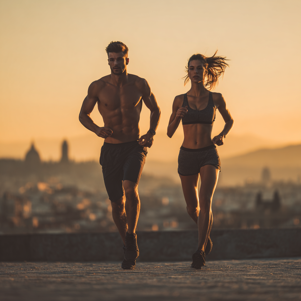 Personal trainer motivando cliente durante allenamento